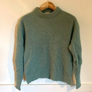 EVERLANE: The Oversized Alpaca Crew in Blue (teal), women’s medium